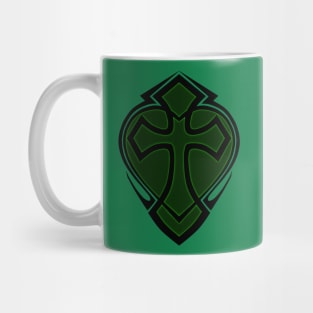 Cross & Heart - Green Mug